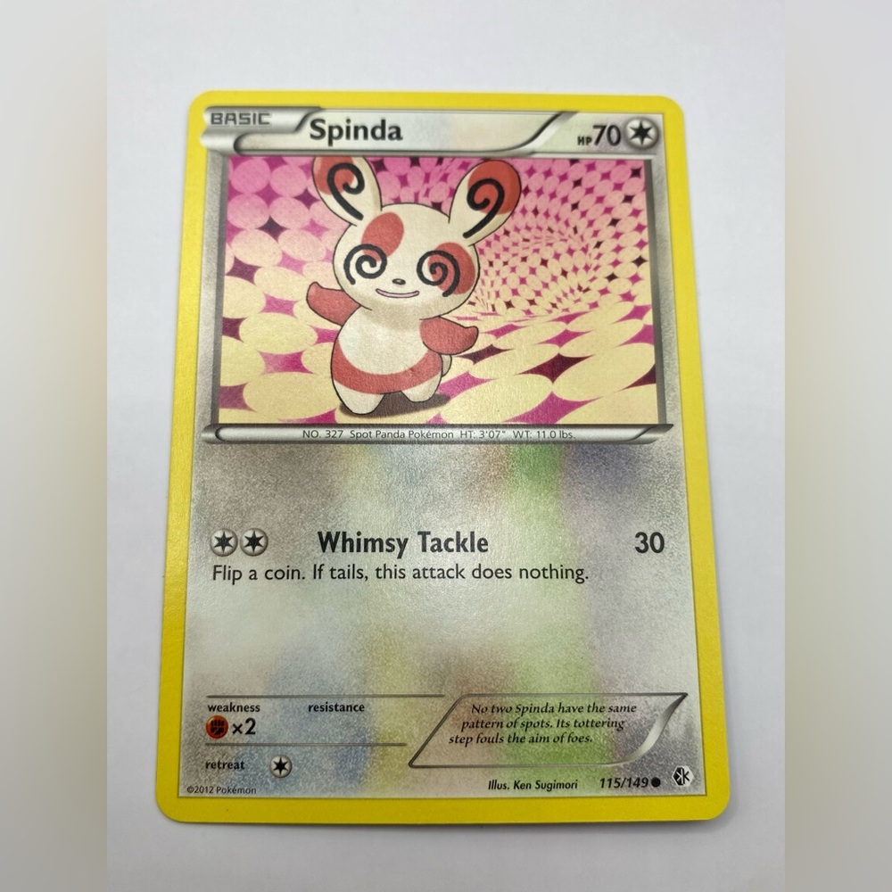 POKÉMON Spinda Trading Card; Boundaries Crossed; 115/149; Rare; PERFECT COND.